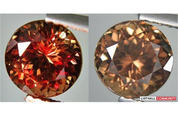 2.16ct Round Brilliant Natural Color Change Garnet