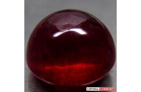 3.05ct Loose Natural Round Cabochon Red Ruby