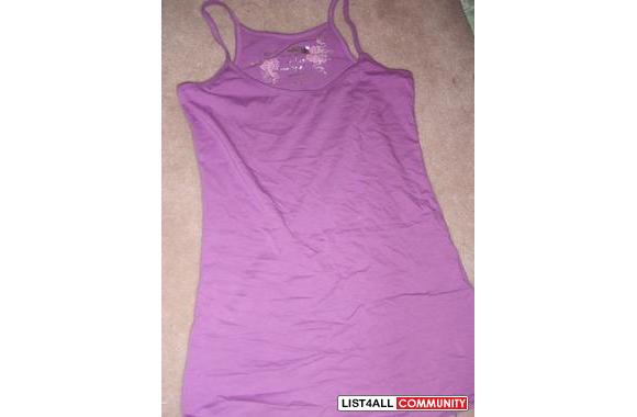..PURPLE SPAGHETTI STRAP TANK..brand new from GARA