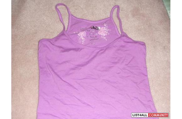 ..PURPLE SPAGHETTI STRAP TANK..brand new from GARA
