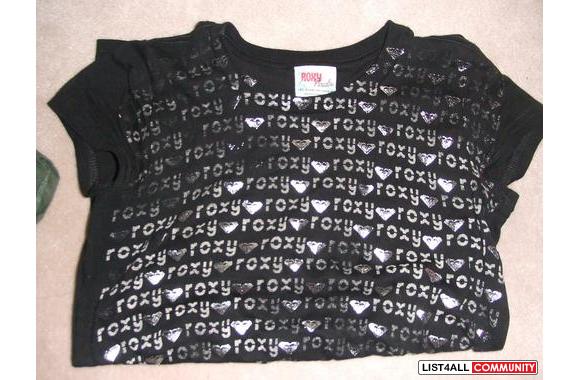 .. SILVER & BLACK PRINTED ROXY TEE..brand news