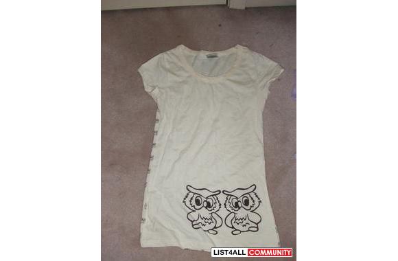 .. OWL PRINTED TEE..brand new printed all over tee