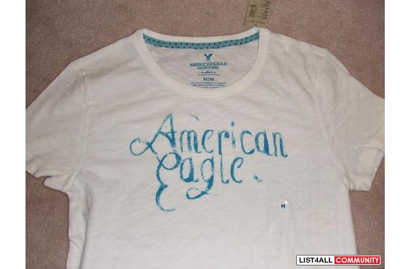 .. WHITE AMERICAN EAGLE TEE..brand new with tags!s