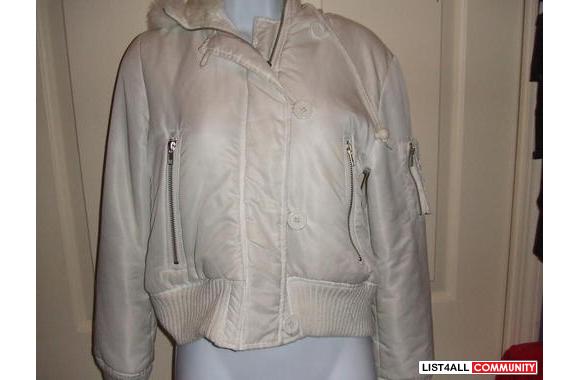 .. BEBE BLUE WHITE JACKET..this jacket is white, b