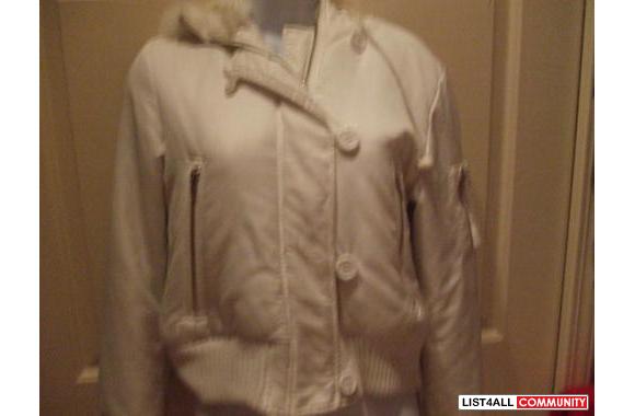 .. BEBE BLUE WHITE JACKET..this jacket is white, b