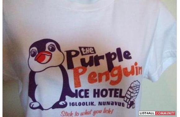 .. PURPLE PENGUIN TEE..brand new bought from BLUEN