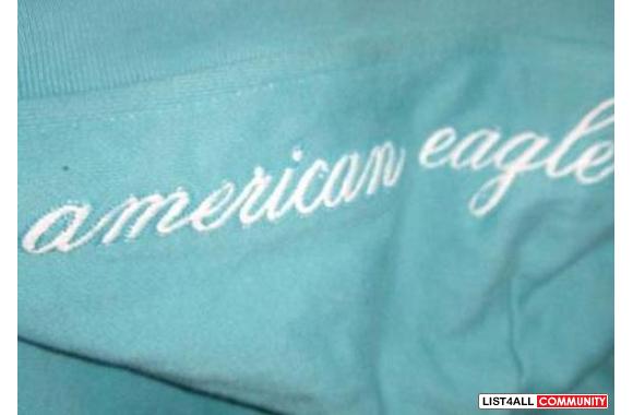 ..TURQUOISE AMERICAN EAGLE HOODIE..worn twicesize 
