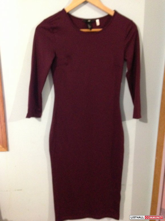 h&m bodycon midi dress