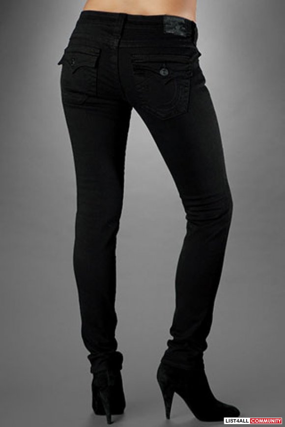 True Religion Julie Skinny Jeans in Black