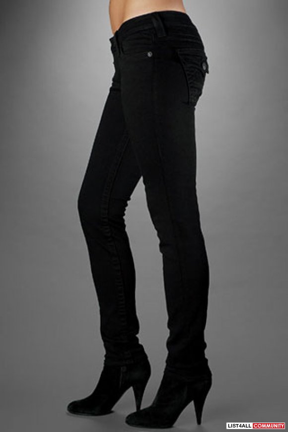 True Religion Julie Skinny Jeans in Black
