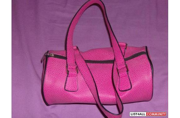 Hot Pink Off The Wall Barrel Bag