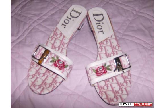 Pink and White Dior Heels Size 7 1/2but will fit a