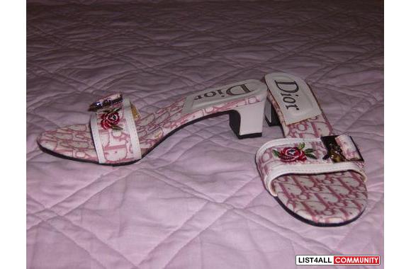 Pink and White Dior Heels Size 7 1/2but will fit a