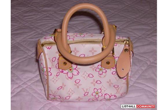 Pink and White Flowers Louis Vuitton Mini Bag