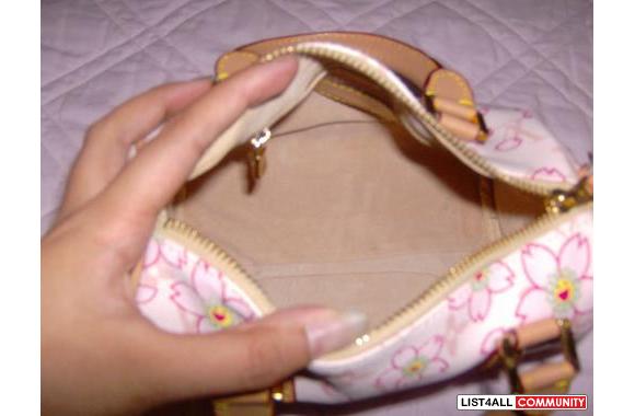 Pink and White Flowers Louis Vuitton Mini Bag