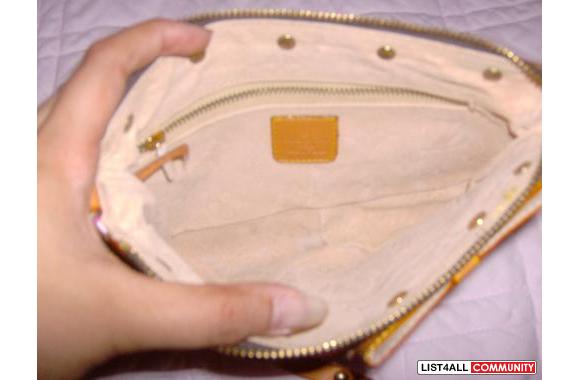 Brown with Pink Flowers Louis Vuitton Purse