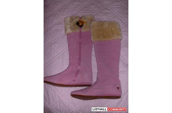 Pink with&nbsp;Cream&nbsp;Fur Gola BootsBrand New 