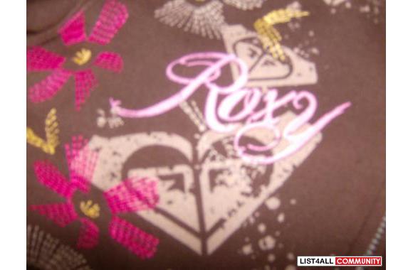 Brown Roxy Zip UpSize Smallbut will fit a M-L