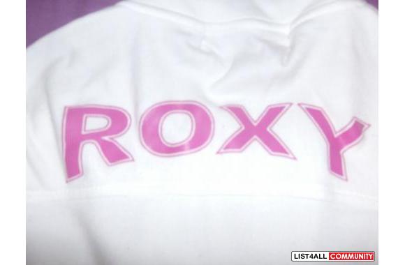 White Roxy Zip UpSize Smallbut will fit&nbsp;a M-L