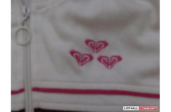 White Roxy Zip UpSize Smallbut will fit&nbsp;a M-L