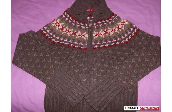 Brown Esprit Zip UpSize Smallbut will fit&nbsp;a s