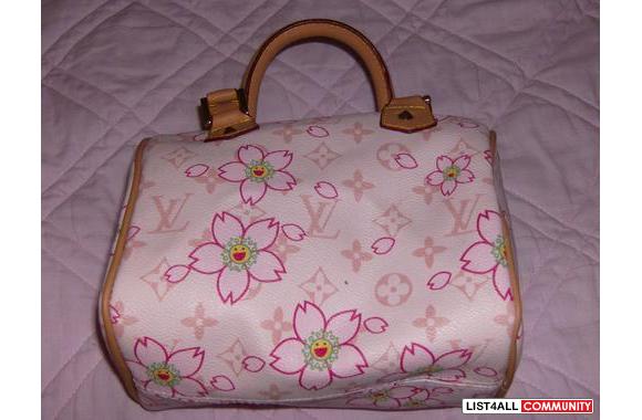 louis vuitton bag with pink flowers