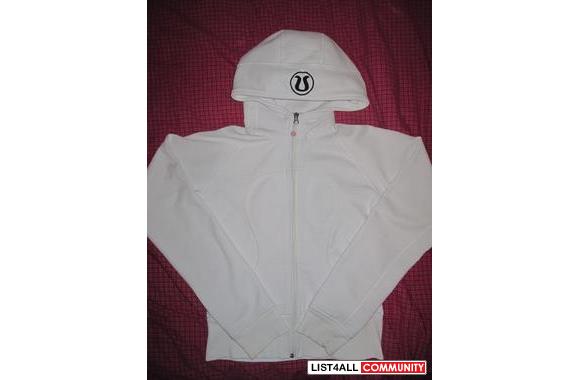 lululemon white scuba hoodie
