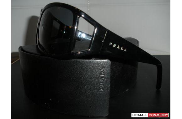 PRADA SUNGLASSES AUTHENTIC BLACK WITH CUT OUT SIDES