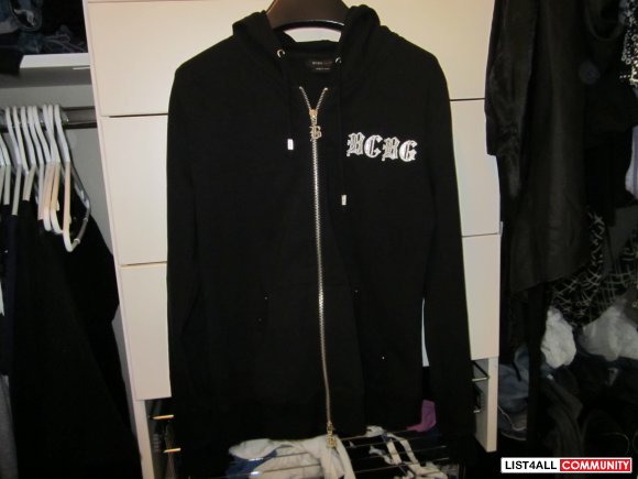 BCBG BLACK AND SILVER HOODIE NEW SIZE SMALL