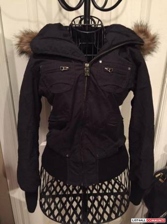 TNA FUR LINED JACKET XS