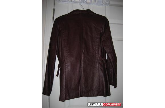 Burgundy Real Leather Jacket
