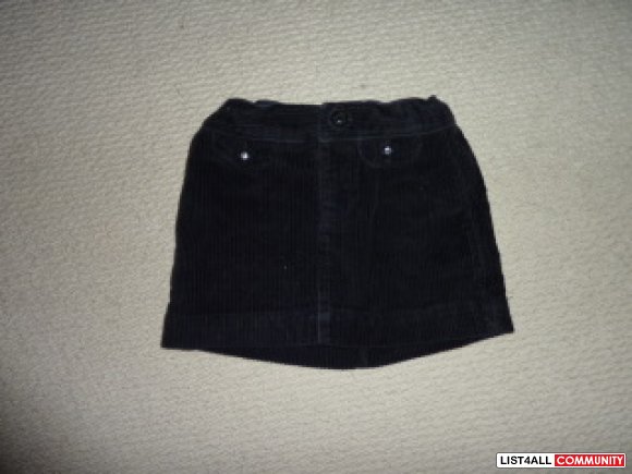 Gap Black Cord Skirt