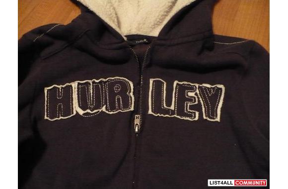 HURLEY BROWN FUZZY HOODIE* (FUZZY)FUR POCKETS*&nbs