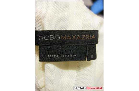 BCBGMAXAZRIA Strapless Black and White&nbsp;Layered Cocktail Dresses