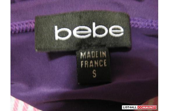 Bebe purple spaghetti&nbsp;straps, V-neckline dress