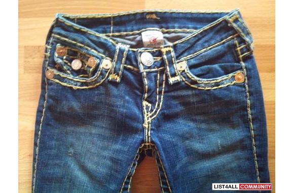 true religion yellow stitching