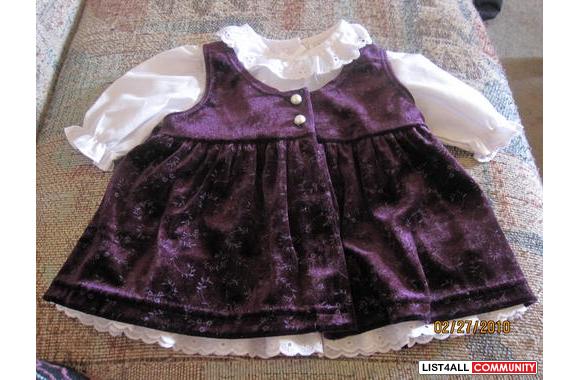 6 month dress but fit my daugter up to 12pounds only, great party dres