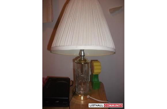 White Lamp with bulb. $5