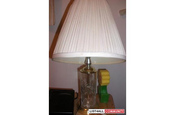 White Lamp with bulb. $5