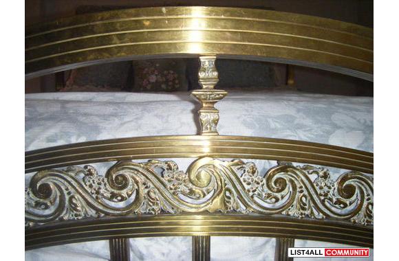 This unique style brass bed is a double size. It c