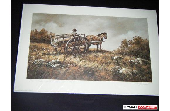 This signed print done by artist John Crittenden was from a series tha