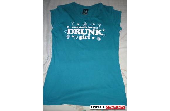 Anchor Blue &quot;everyone loves a drunk girl&quot; T-shirt