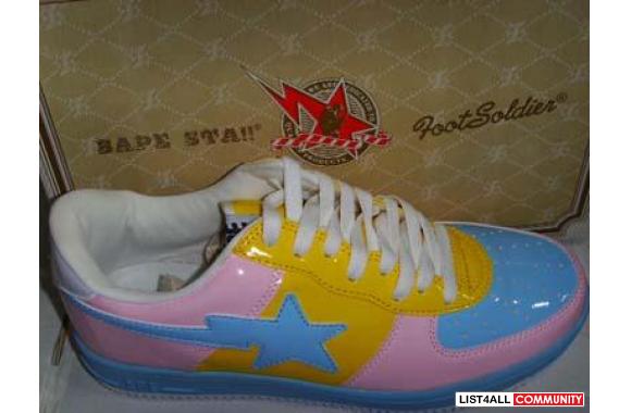 Select Bape Sta shoes and timberland boots with lo