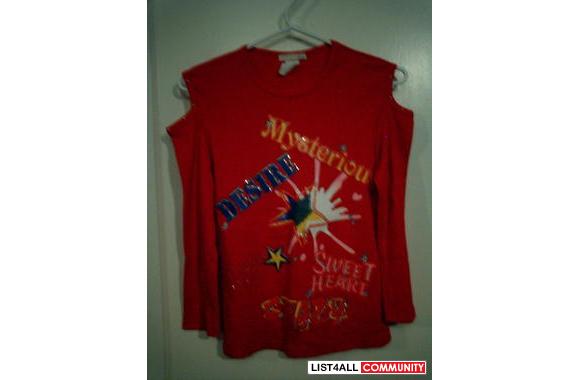SIRENS  red sparkling top "Mysterious Desire 