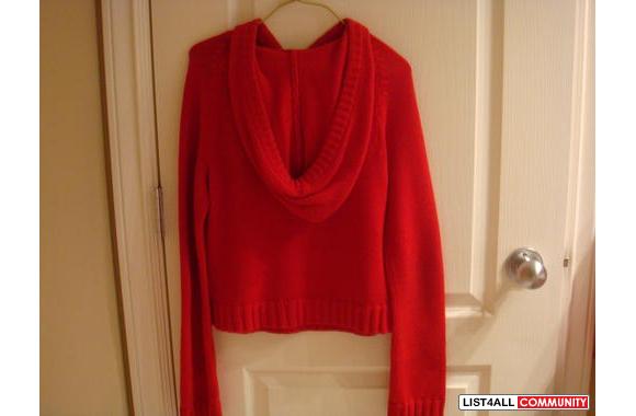 DKNY  red knit sweater "DKNY JEANS" Supe