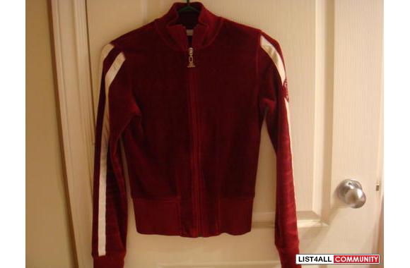 JLO  red velour track jacketStunning velour jacket