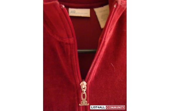 JLO  red velour track jacketStunning velour jacket