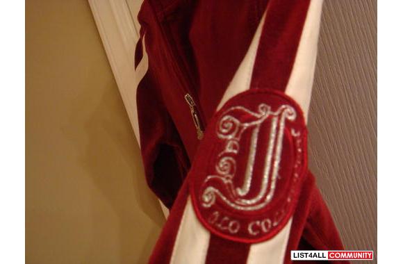 JLO  red velour track jacketStunning velour jacket