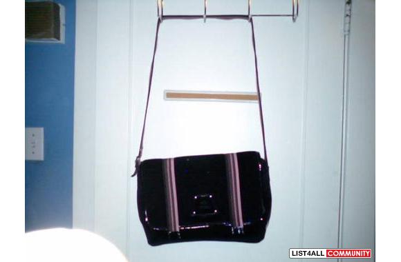 JLO  Black Backpack/Bag Gorgeous velour bag with p