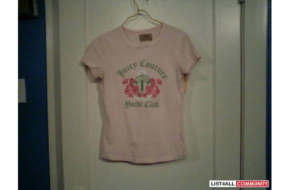 JUICY COUTURE  Pink Tee "Juicy Couture Yacht 